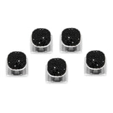 Stainless Steel With Black Pave Crystal 5-Studs